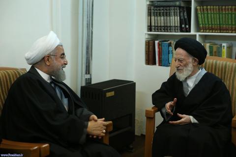 آیت الله العظمی شبیری در دیدار حجت الاسلام و المسلمین روحانی